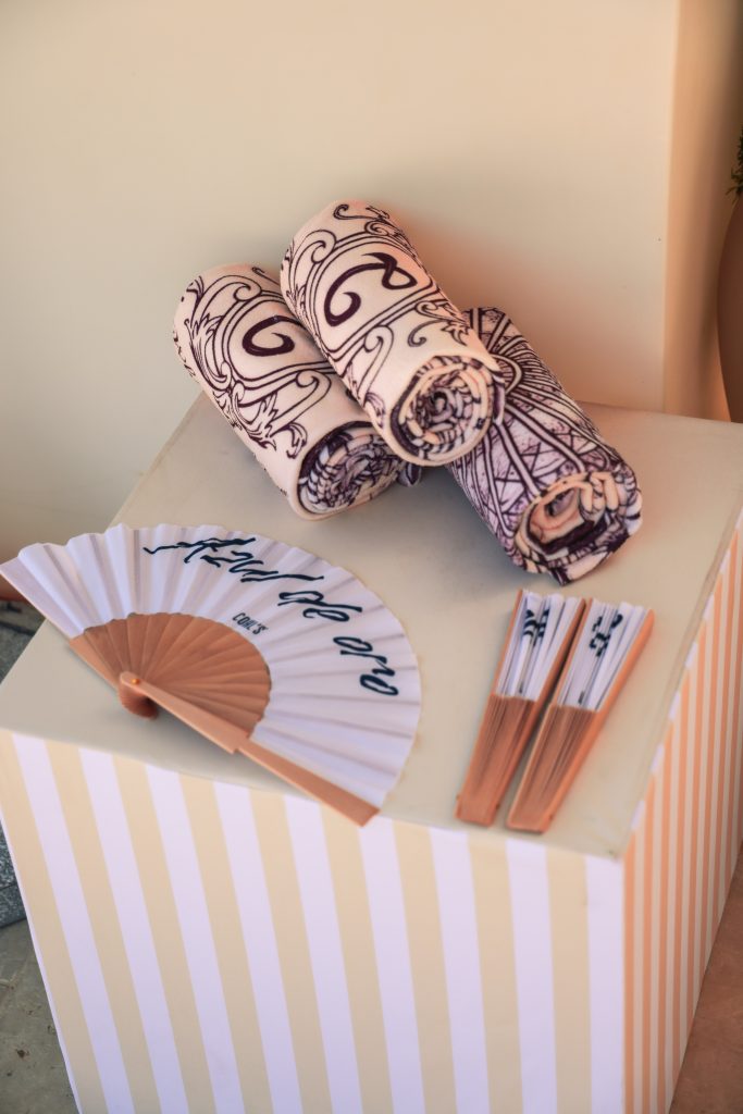 Full-Print Beach Towel & Folding Hand Fan